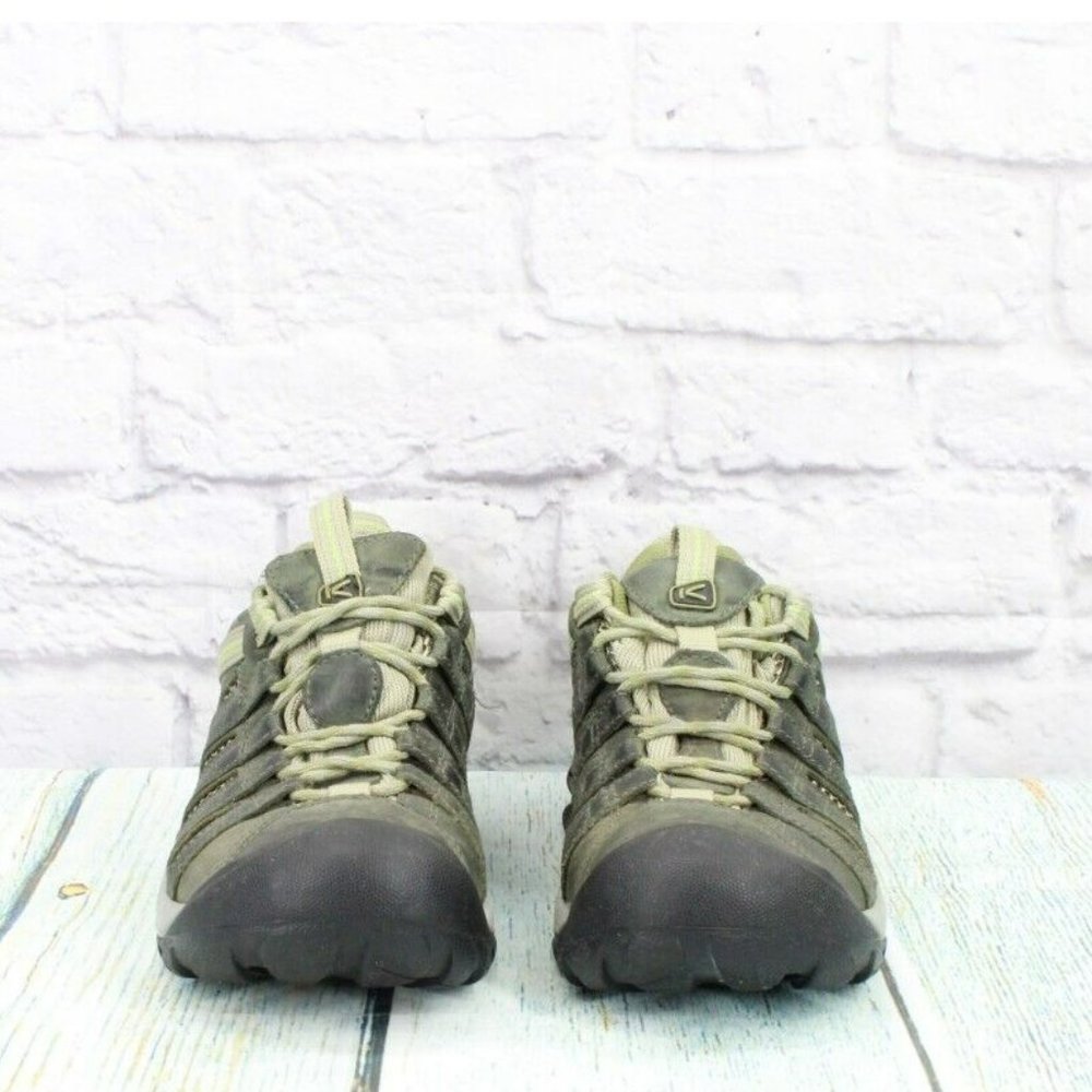 Keen Green Leather Lace Up Rugged Hiking Sneakers Shoes Size 7.5 - Picture 4 of 9